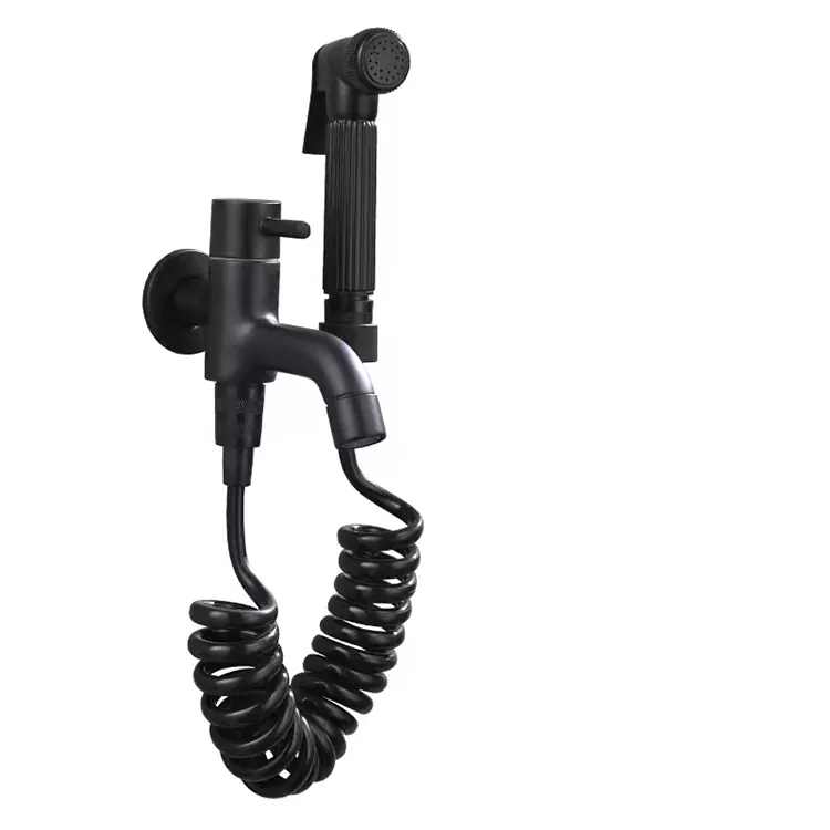 Zwart Toilet Companion-spuitpistool met perstype
