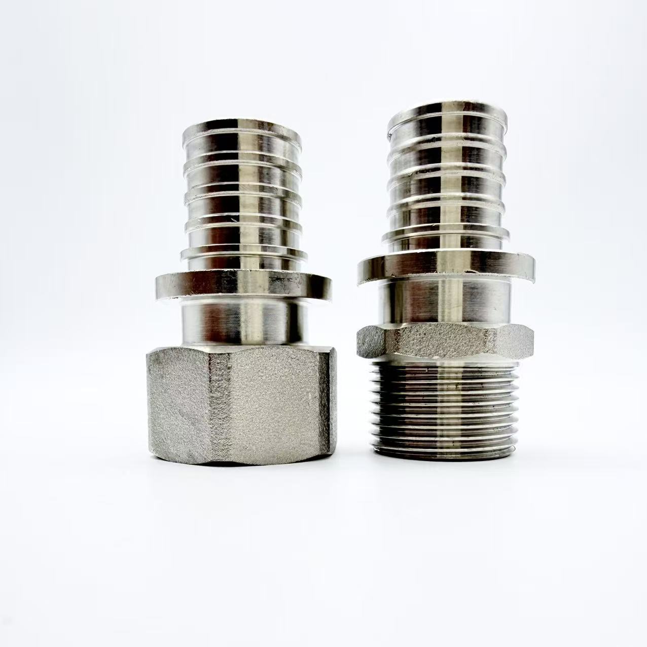 Glijverbinding met externe schroefdraad