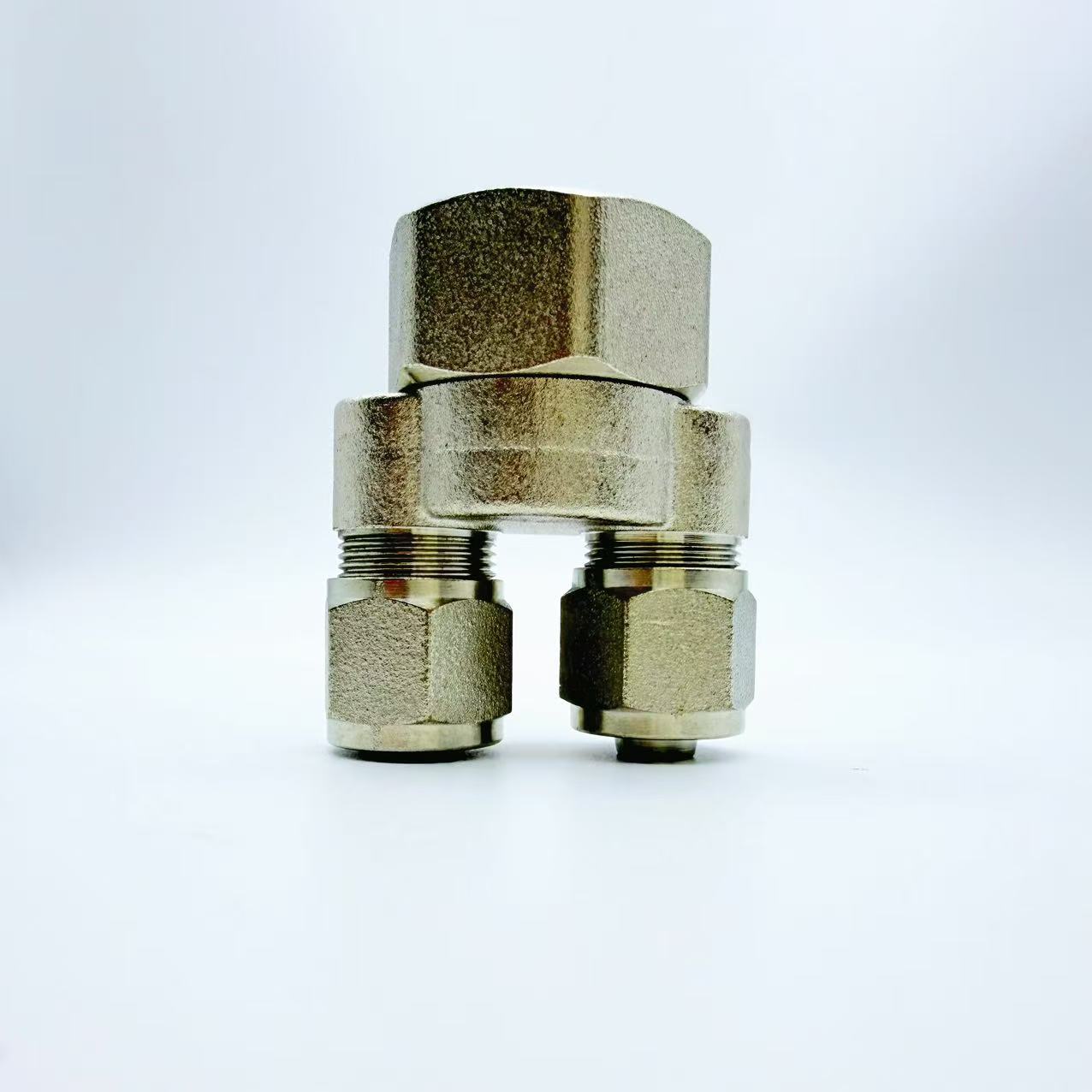 Y-vormige dubbele ferrule-aftakconnector met binnendraad
