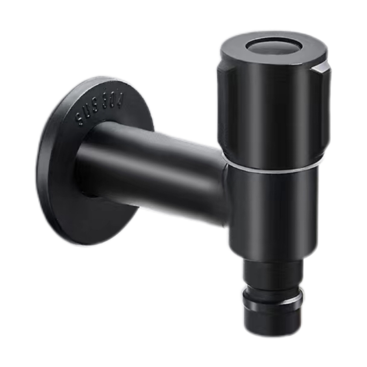 Minimalistische knop wasmachine waterafsluiter