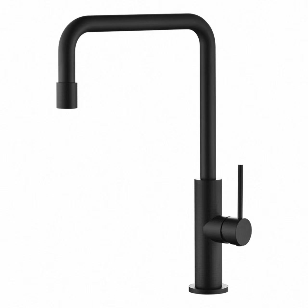 Minimalistische L-vormige buis gekartelde keuken warm en koud kraan Minimalistische L-vormige buis gekartelde keuken warm en koud kraan