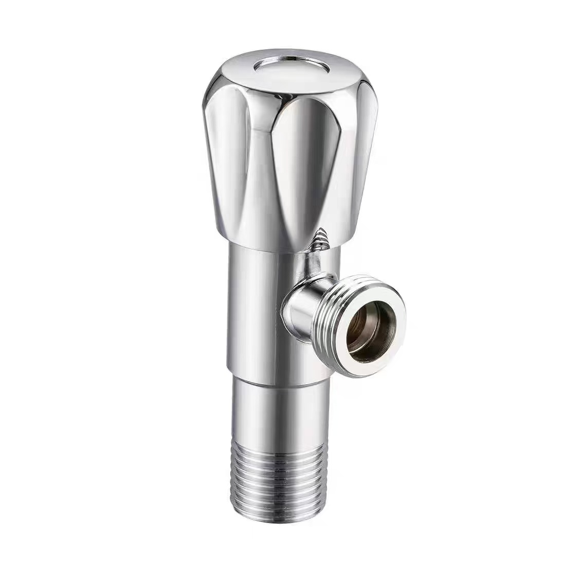 Snel openende, bloemvormige hoekkraan met knop Snel openende, bloemvormige hoekkraan met knop
