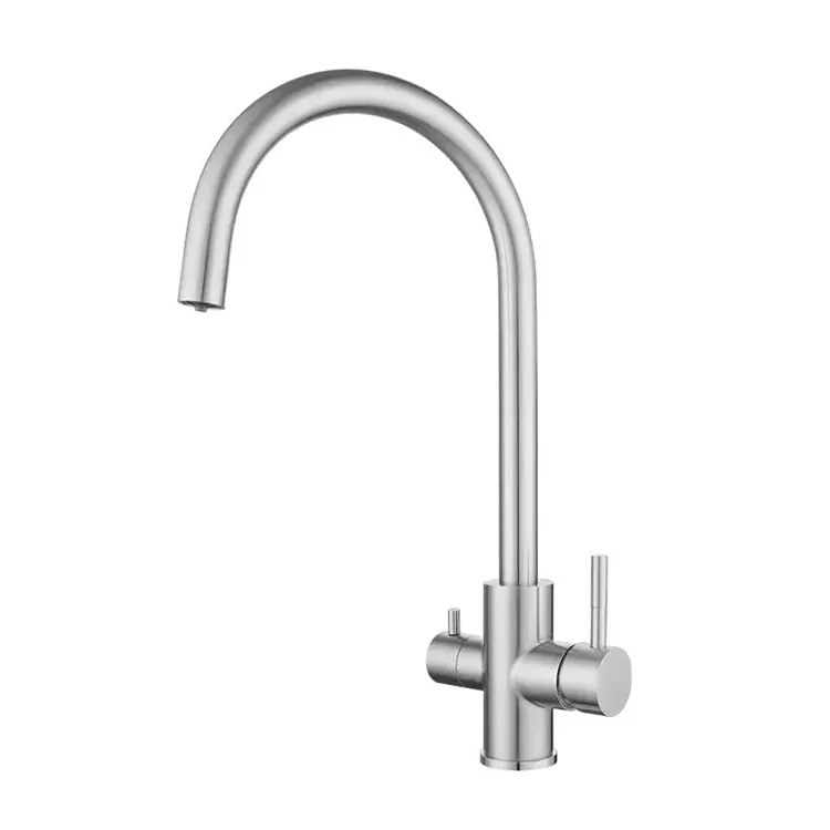 Swan Neck 3-in-1 keuken warm en koud kraan Swan Neck 3-in-1 keuken warm en koud kraan