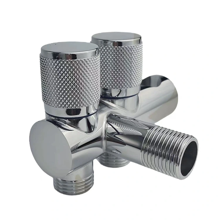 Wandgemonteerde dubbele hoekkraan